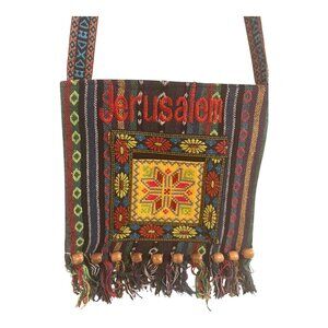 Handmade heritage embroidery hand bag Jerusalem